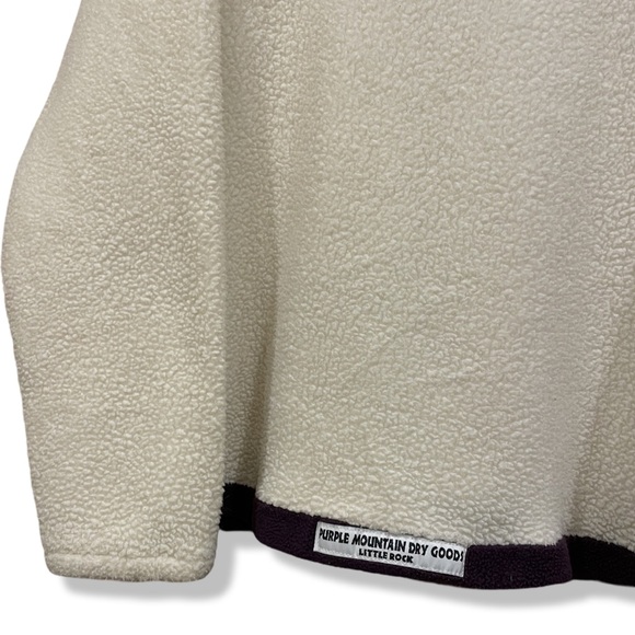 Vintage 90s Purple Mountain Sherpa Fleece Sweater - Picture 4 of 7